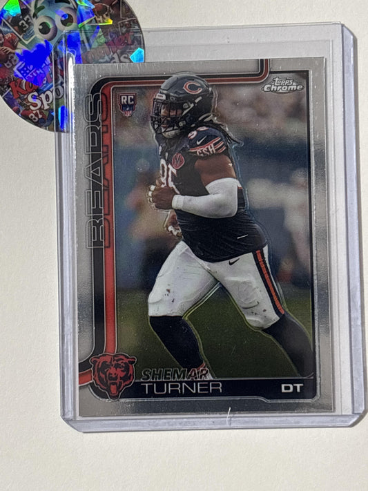 2025 Topps Chrome #303 Shemar Turner Chicago Bears RC