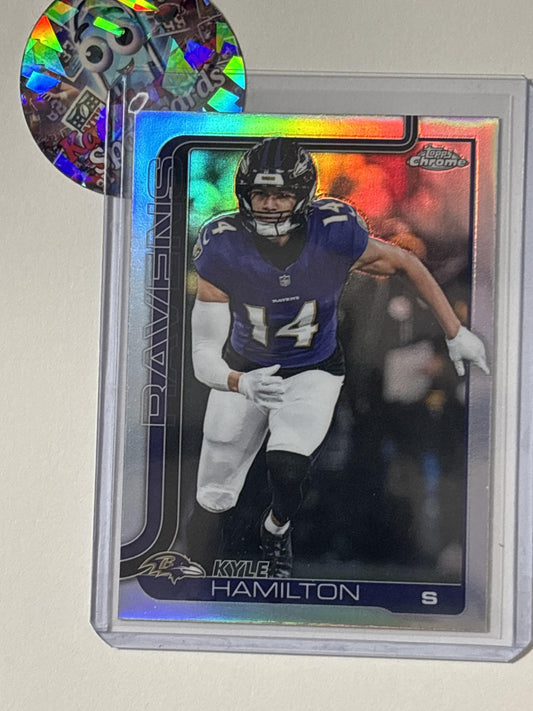 2025 Topps Chrome #29 Kyle Hamilton Topps Refractor Baltimore Ravens