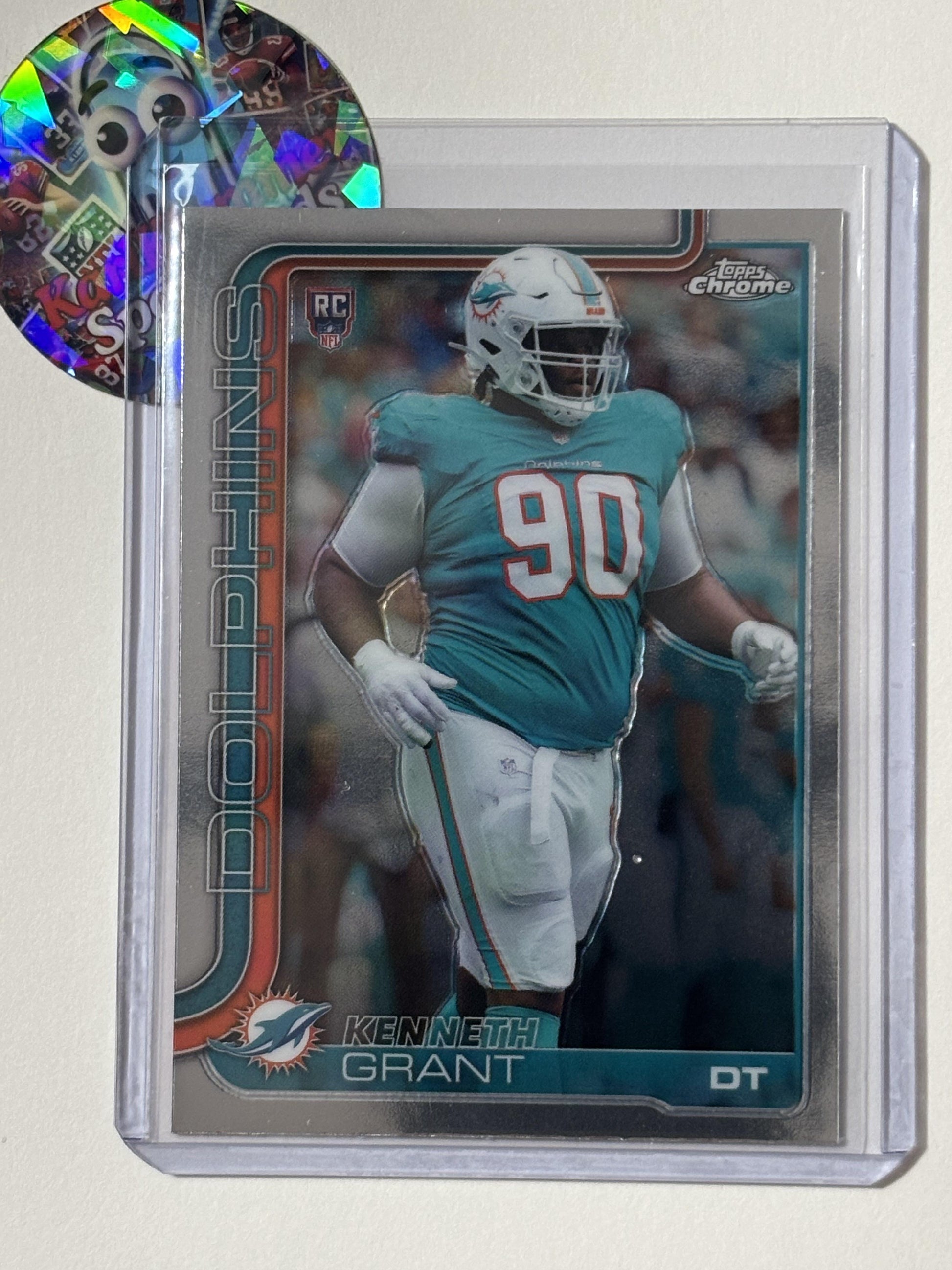 2025 Topps Chrome #362 Kenneth Grant Miami Dolphins RC