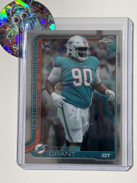2025 Topps Chrome #362 Kenneth Grant Miami Dolphins RC