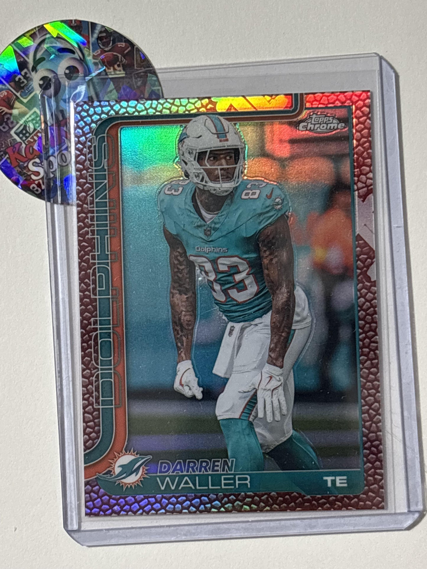 2025 Topps Chrome #193 Darren Waller Football Leather Refractor Miami Dolphins