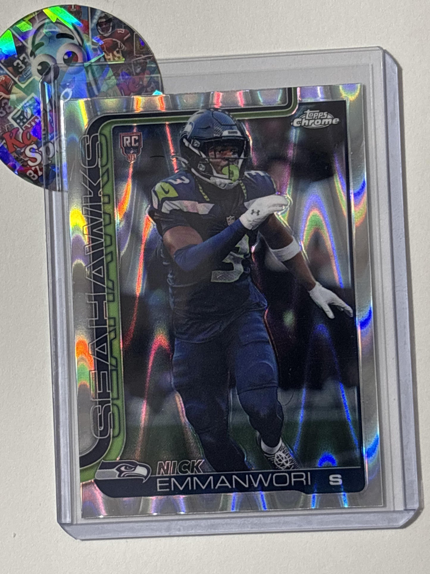 2025 Topps Chrome #348 Nick Emmanwori Ray Wave Refractor Seattle Seahawks RC