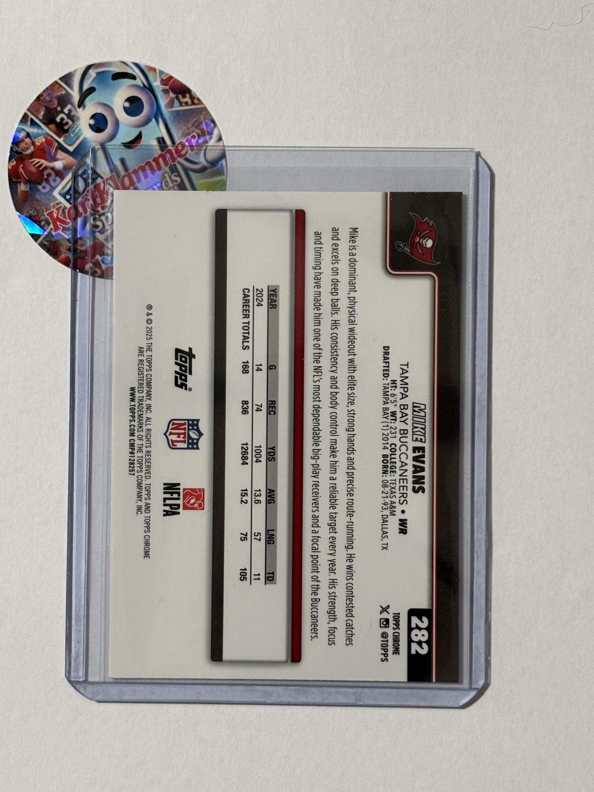 2025 Topps Chrome #282 Mike Evans Pulsar Refractor Tampa Bay Buccaneers