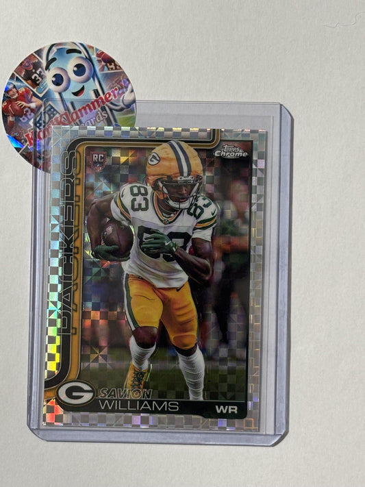 2025 Topps Chrome #340 Savion Williams X-Fractor Green Bay Packers RC