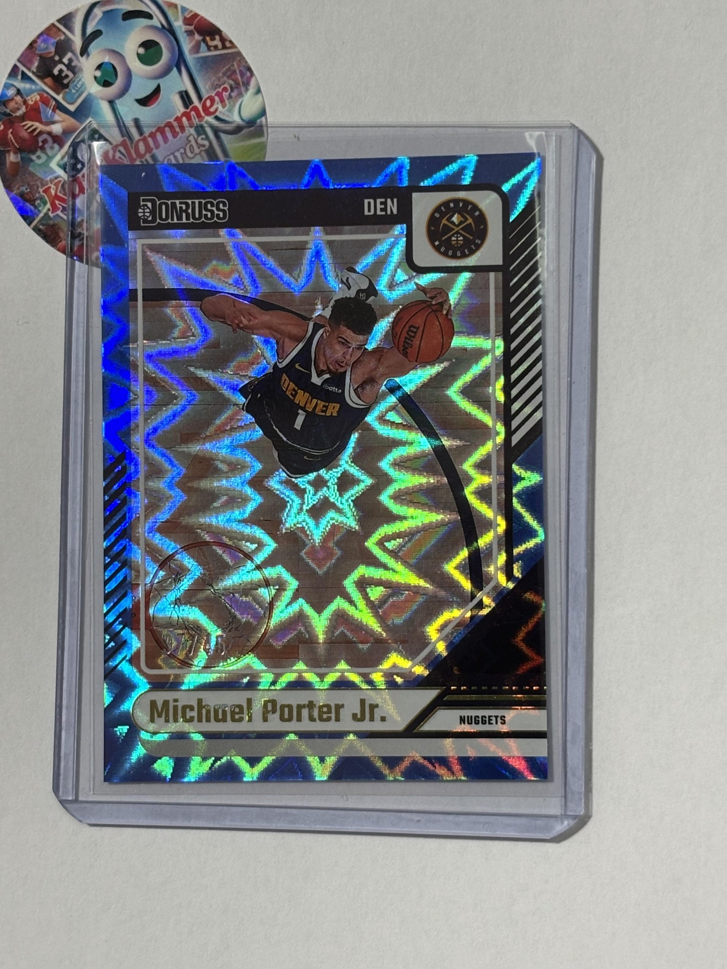 2024-25 Donruss #100 Michael Porter Jr. Blue Explosion #/45 Denver Nuggets SN