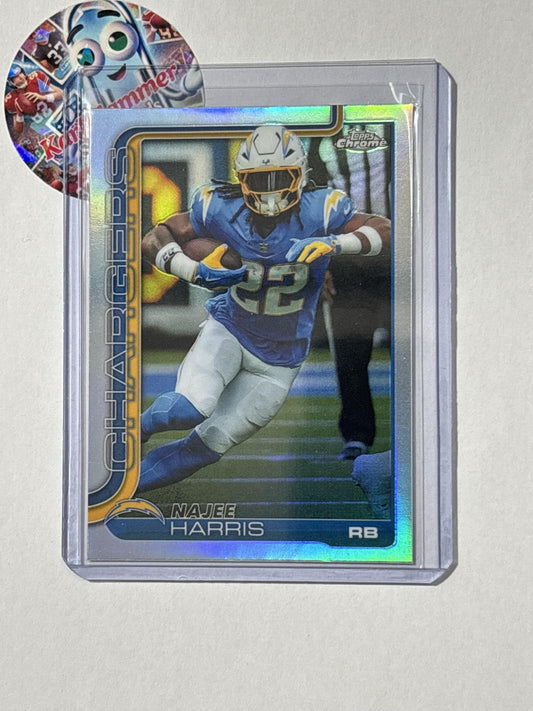 2025 Topps Chrome #161 Najee Harris Refractor Los Angeles Chargers