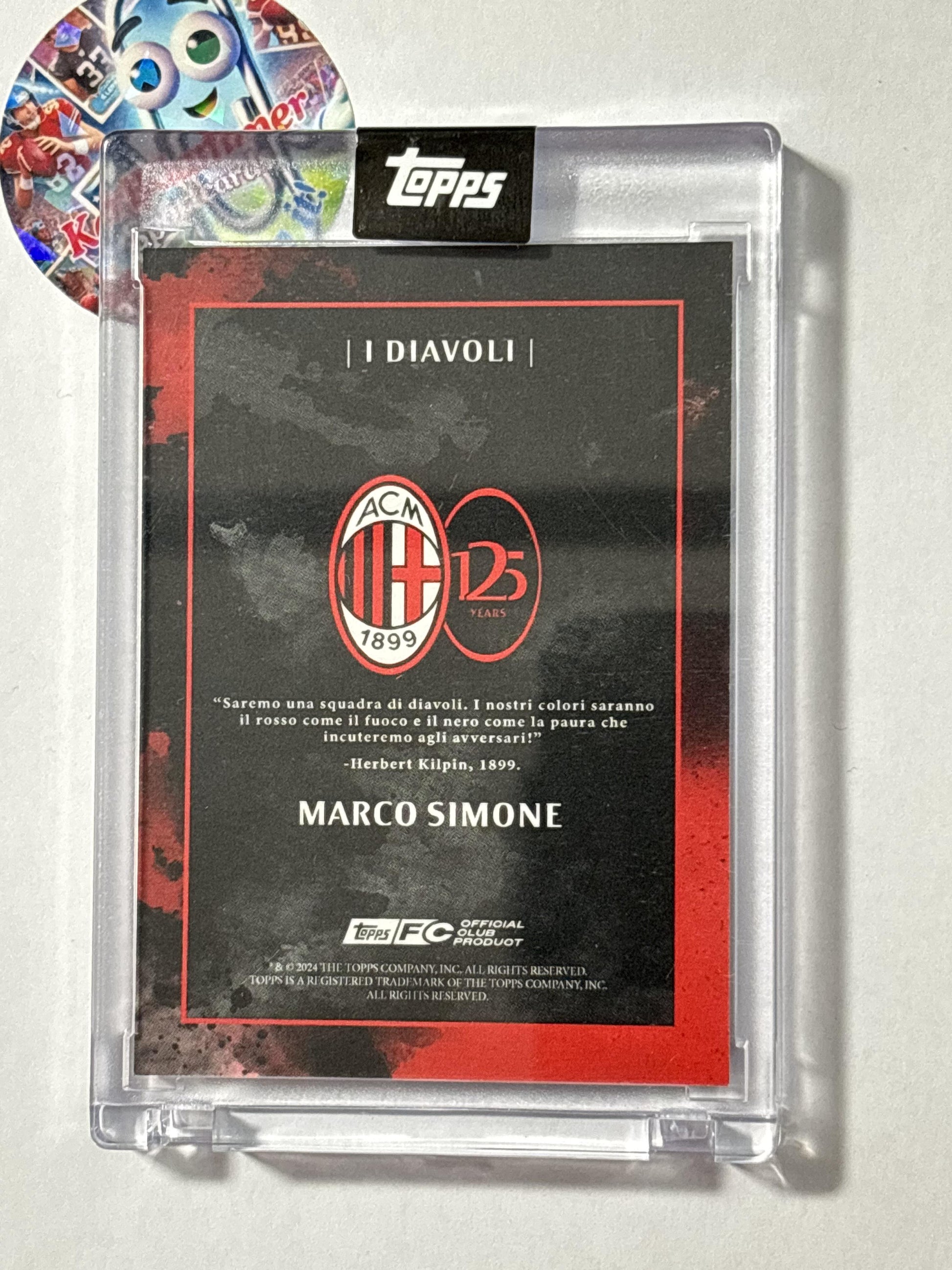2025 Topps AC Milan 125 Anniversario #NNO Marco Simone Red #/49 A.C. Milan SN