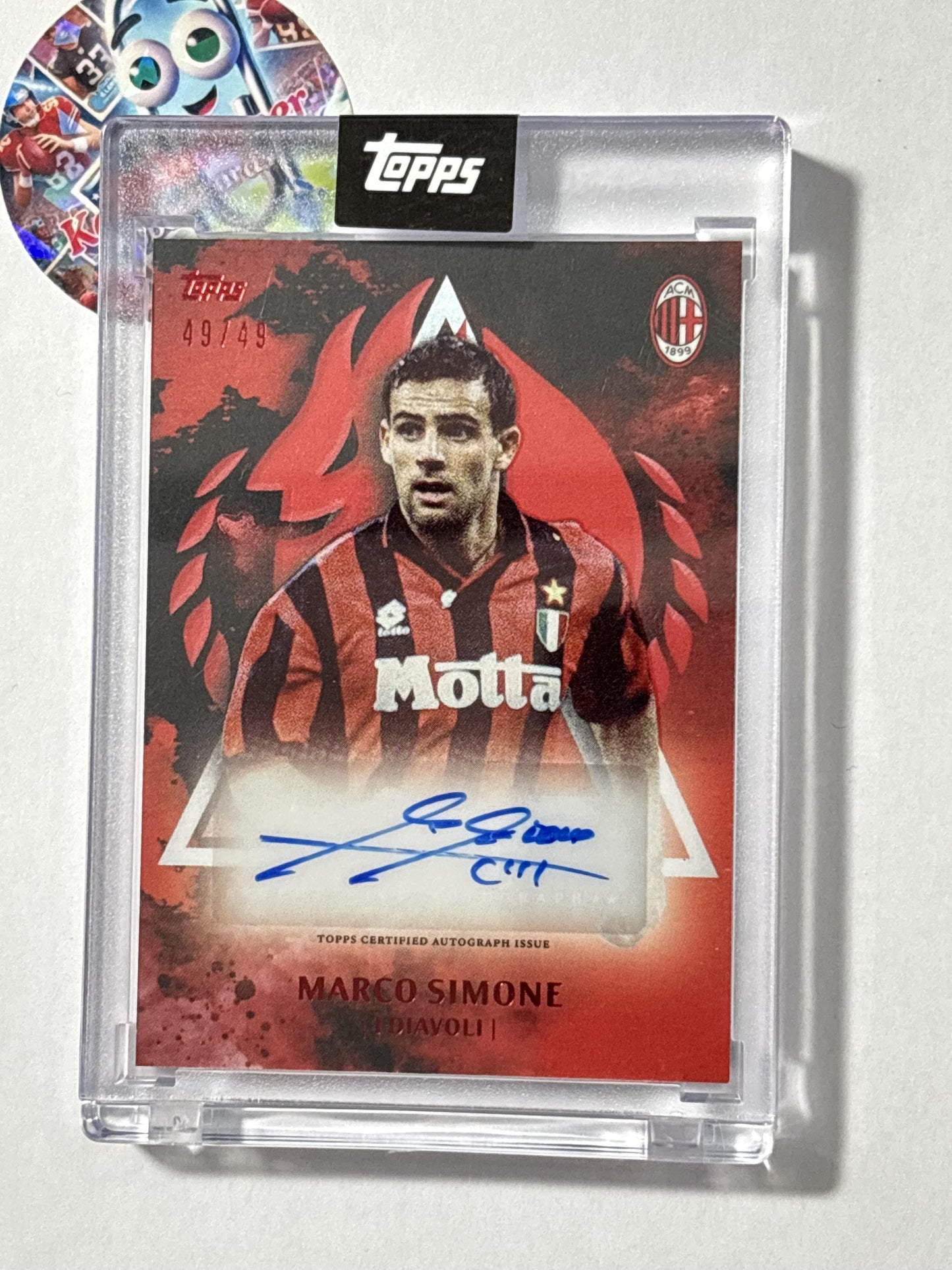 2025 Topps AC Milan 125 Anniversario #NNO Marco Simone Red #/49 A.C. Milan SN