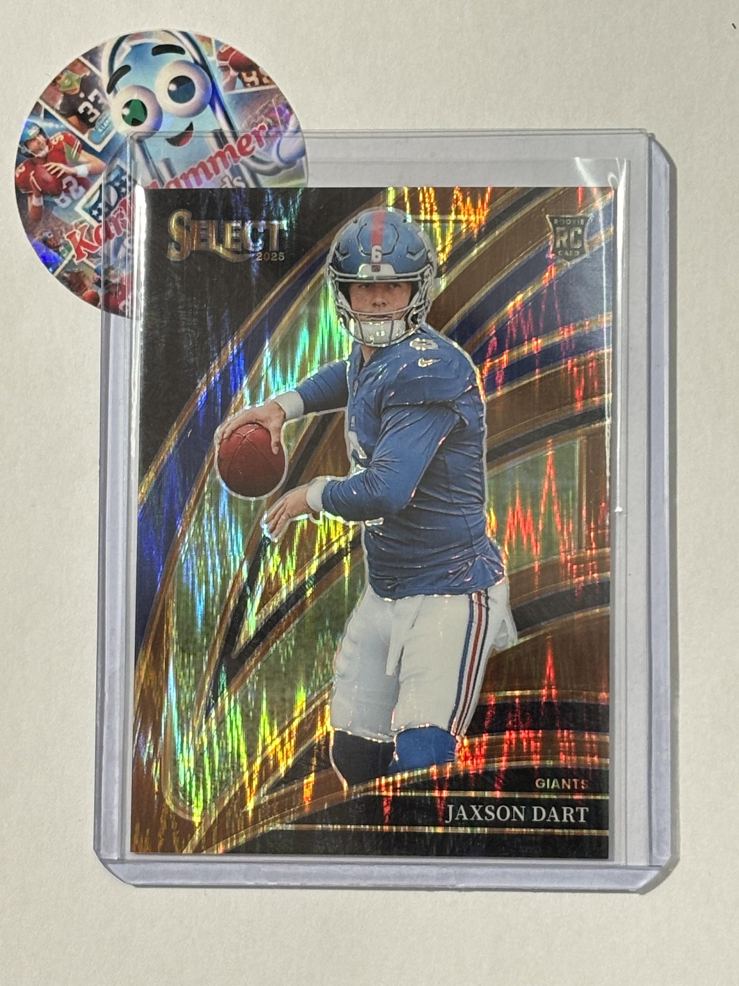 2025 Panini Select #293 Jaxson Dart Copper Prizm Shock #/899 New York Giants SN