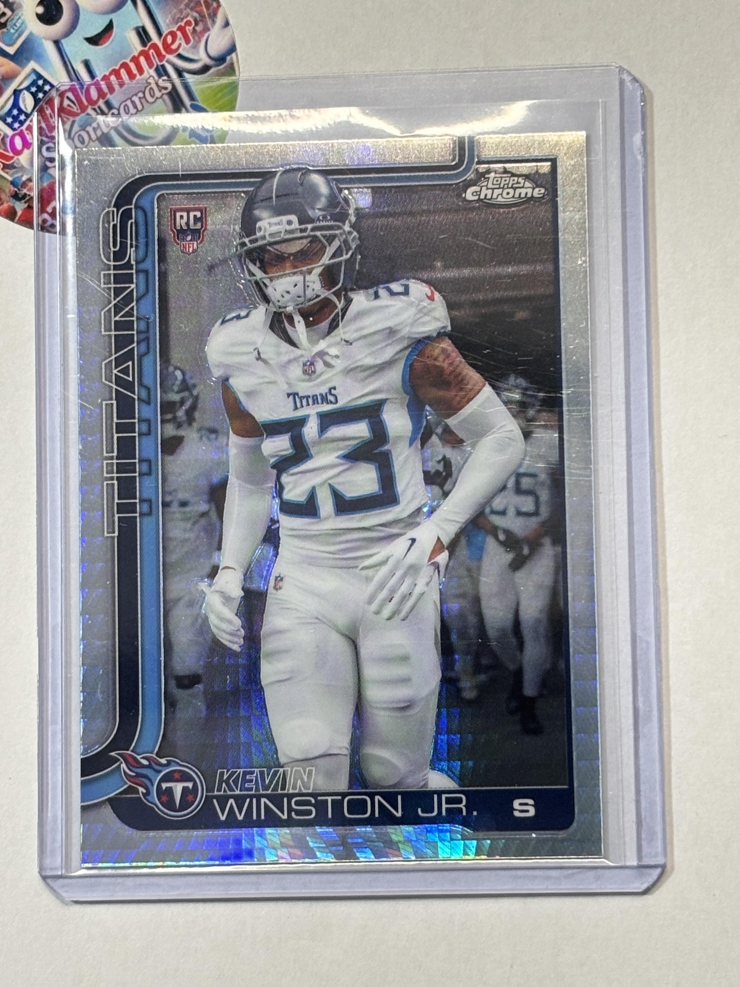2025 Topps Chrome #375 Kevin Winston Jr. Pulsar Refractor Tennessee Titans RC