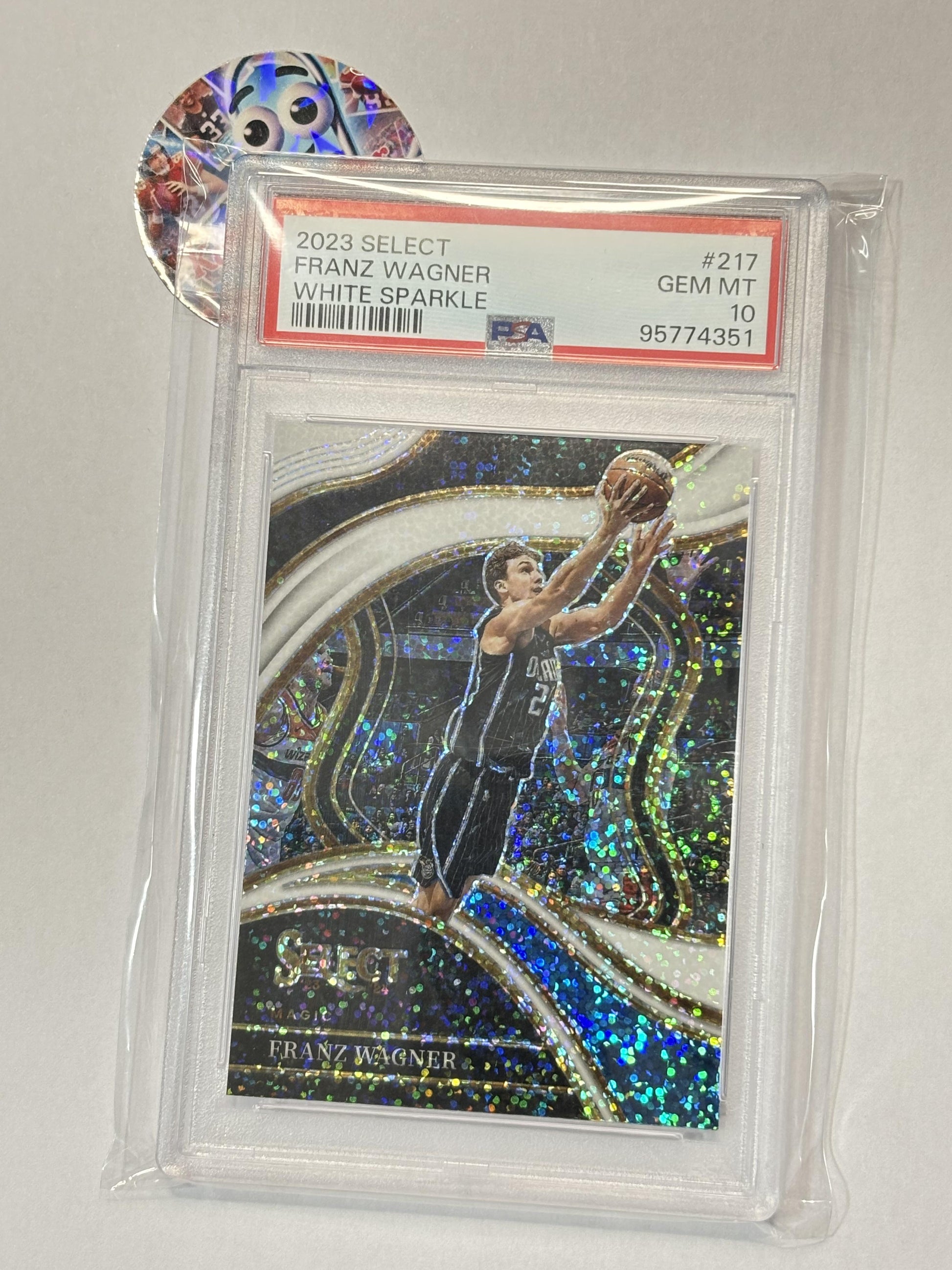 2023-24 Panini Select #217 Franz Wagner White Sparkle Prizms PSA 10 Orlando Magic