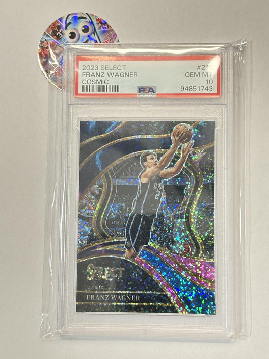 2023-24 Panini Select #217 Franz Wagner Cosmic Prizms PSA 10 Orlando Magic