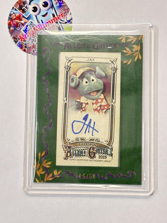 2025 Topps Allen & Ginter #MA-JAX Jax Framed Mini Non-Baseball Autographs Green Framed #/50 SN,AU
