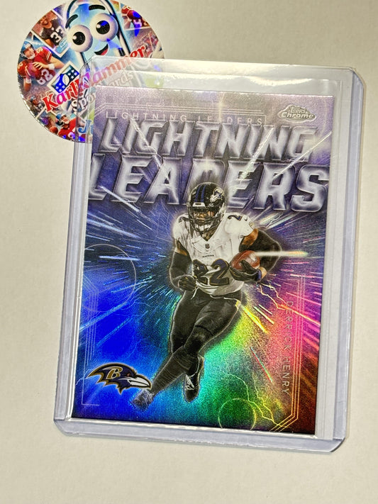 2025 Topps Chrome #LL-10 Derrick Henry Lightning Leaders Baltimore Ravens