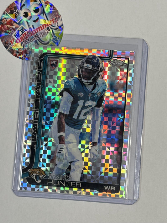 2025 Topps Chrome #332 Travis Hunter X-Fractor Jacksonville Jaguars RC
