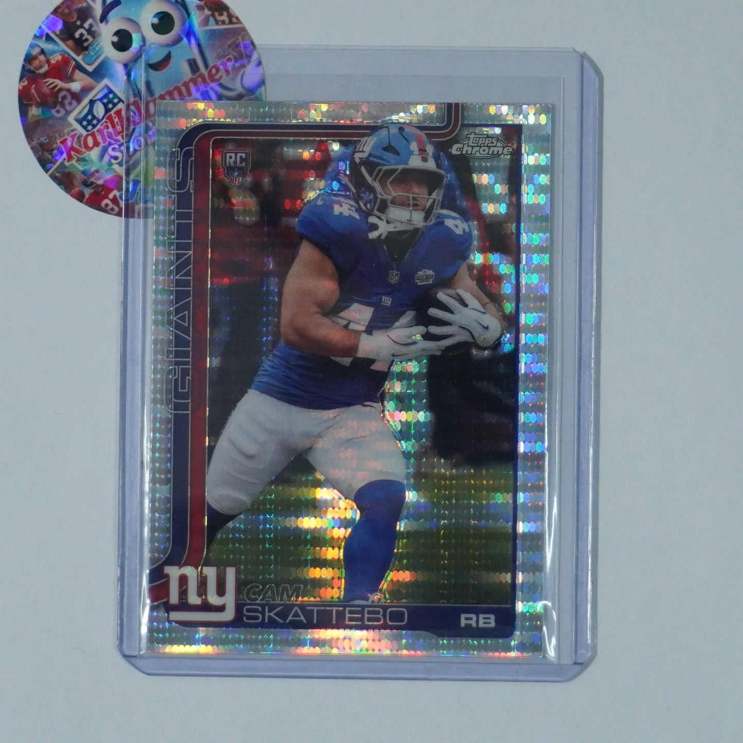 2025 Topps Chrome #331 Cam Skattebo Pulsar Refractor New York Giants RC