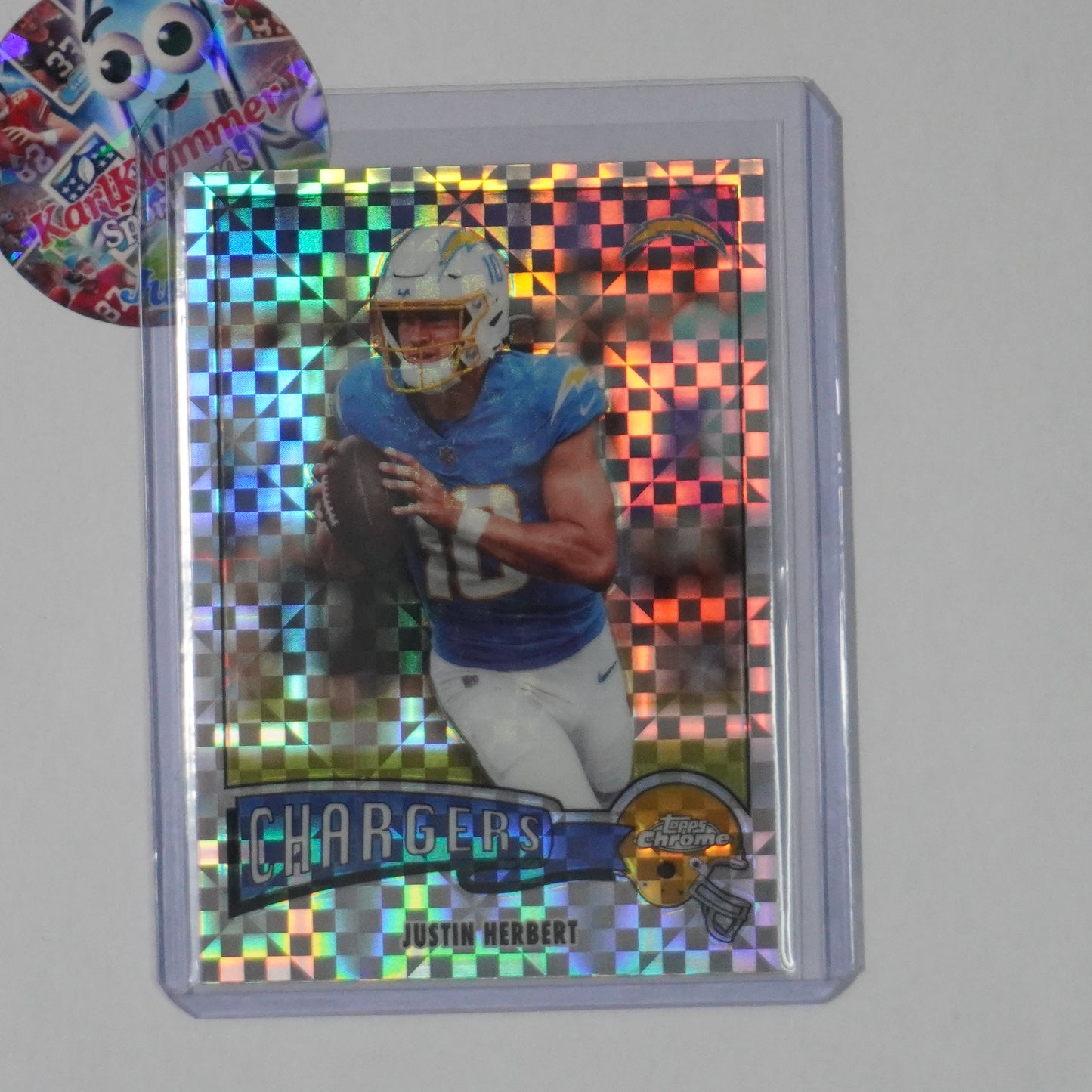 2025 Topps Chrome #1975-18 Justin Herbert 1975 Topps X-Fractor Chargers