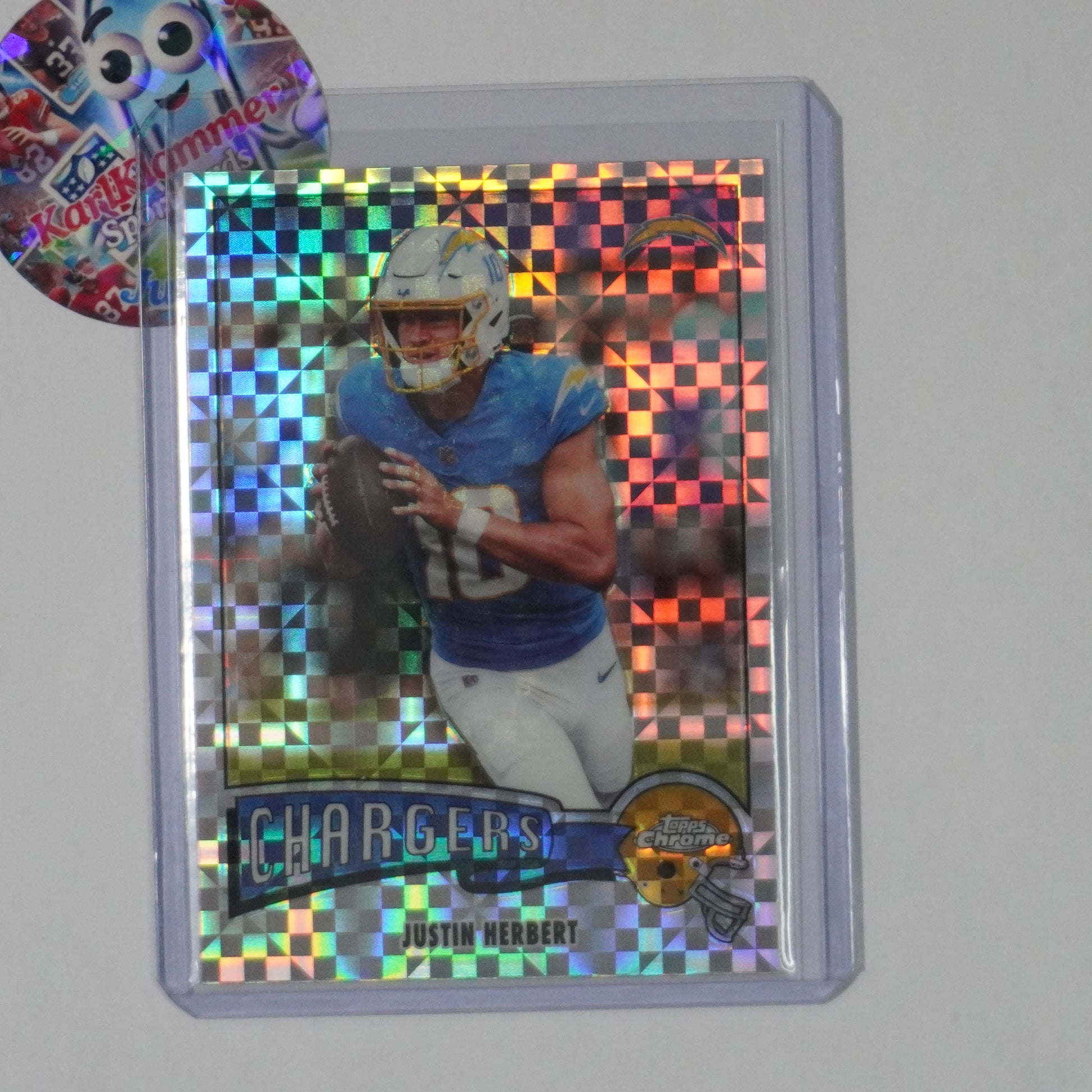 2025 Topps Chrome #1975-18 Justin Herbert 1975 Topps X-Fractor Chargers