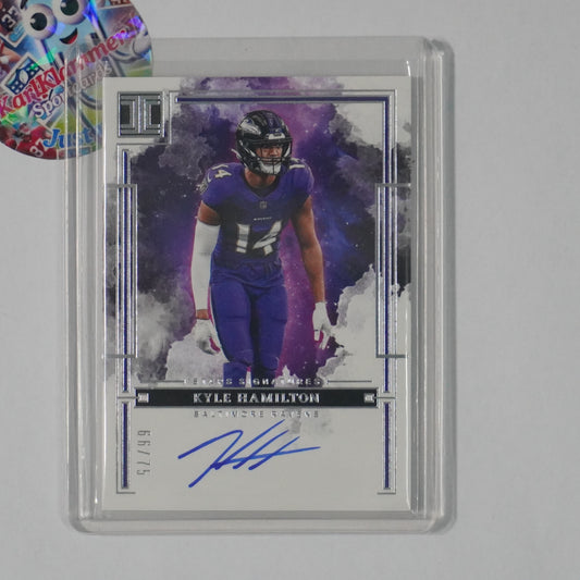 2025 Panini Immaculate Collection #ISS-KHN Kyle Hamilton Stars Signatures #/75