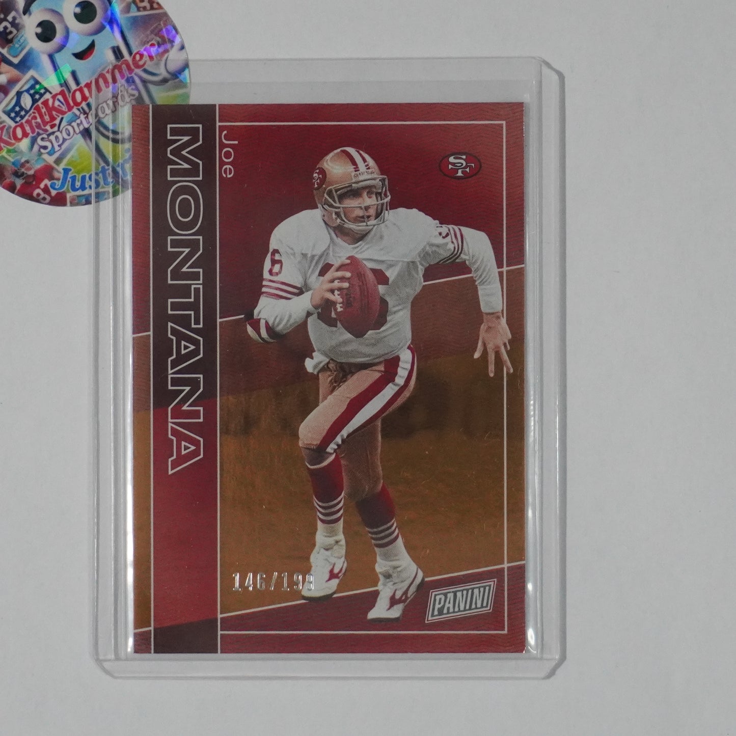 2025 Panini National Convention Silver Packs #26 Joe Montana Orange #/199 49ers