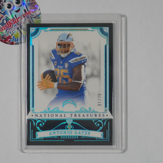 2025 Panini National Treasures #57 Antonio Gates Midnight #/20 Chargers