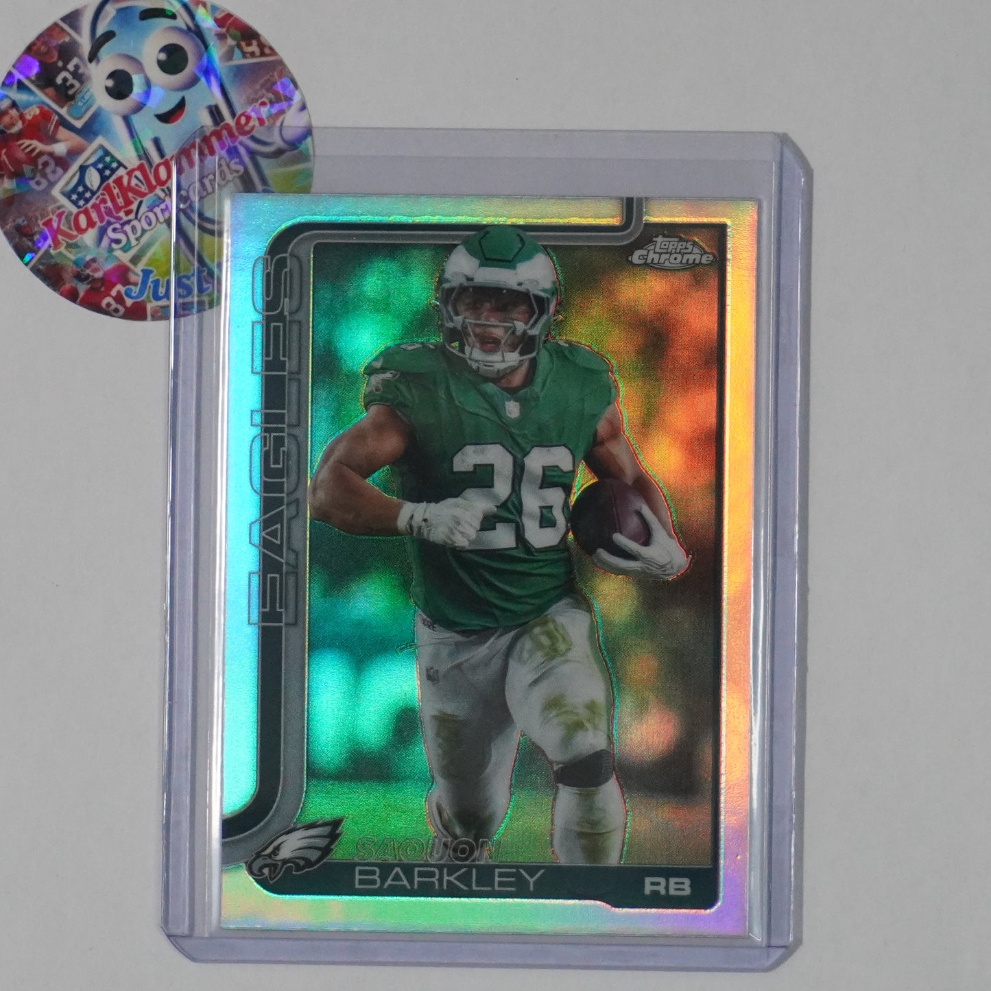2025 Topps Chrome #248 Saquon Barkley Refractor Philadelphia Eagles