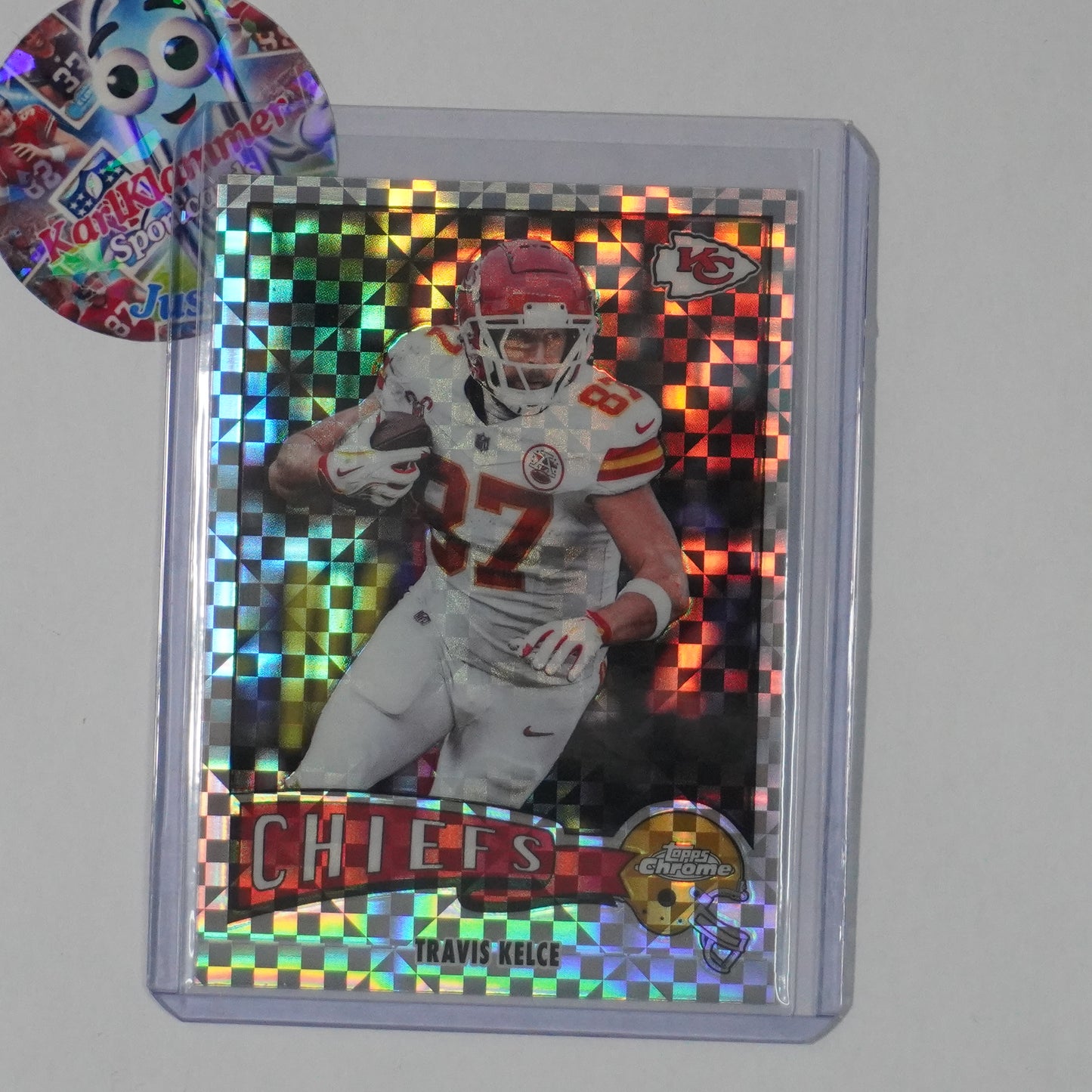 2025 Topps Chrome #1975-17 Travis Kelce 1975 Topps X-Fractor Kansas City Chiefs