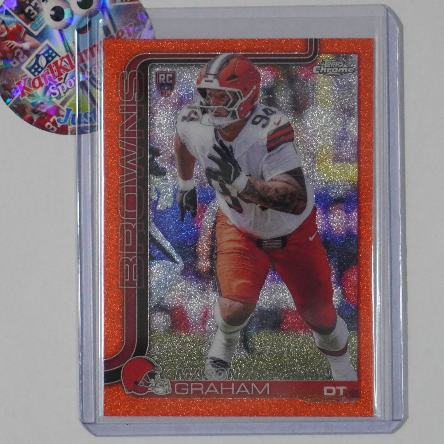 2025 Topps Chrome #302 Mason Graham Refractor Orange Glitter SSP
