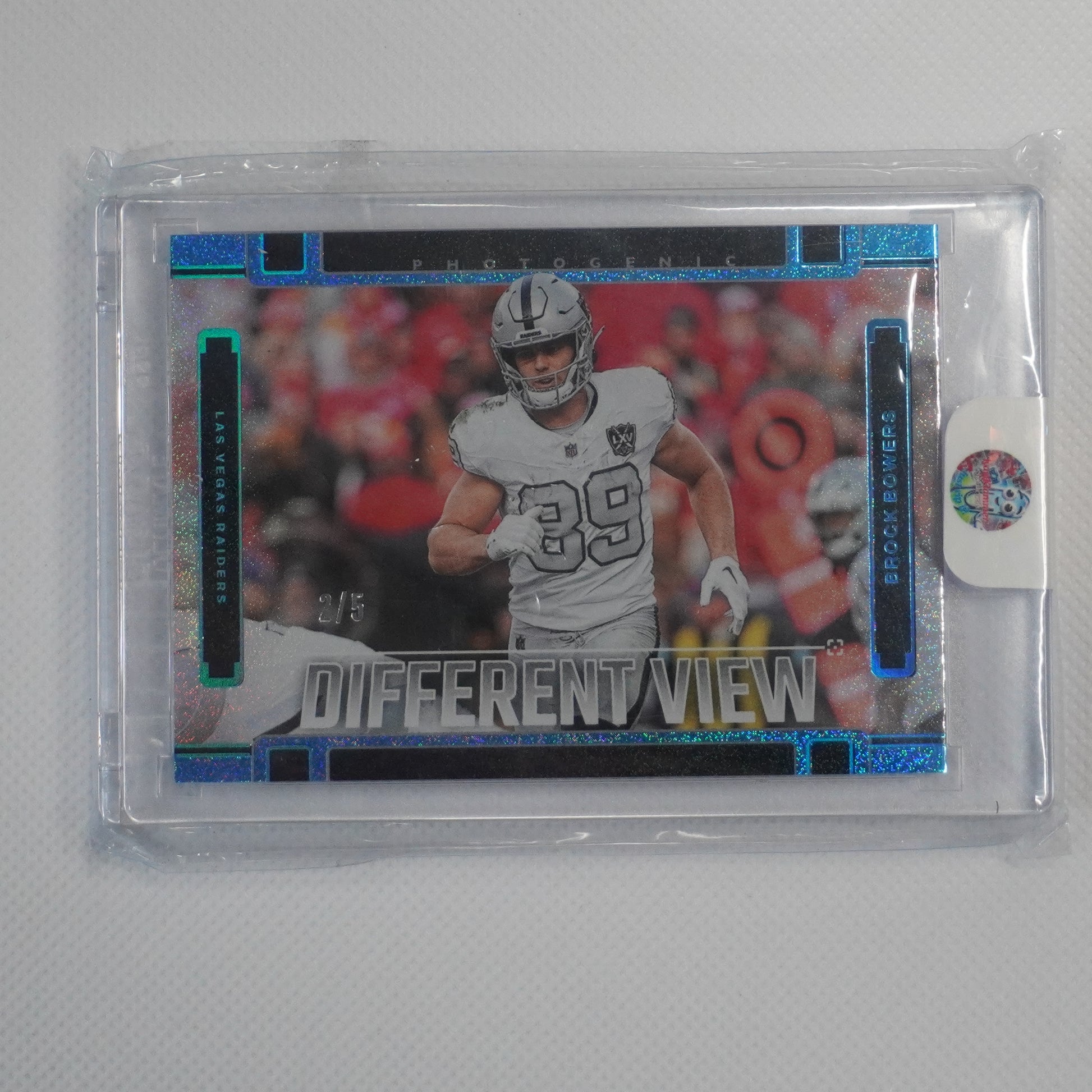 2025 Panini Photogenic #5 Brock Bowers A Different View Platinum #/5 Raiders