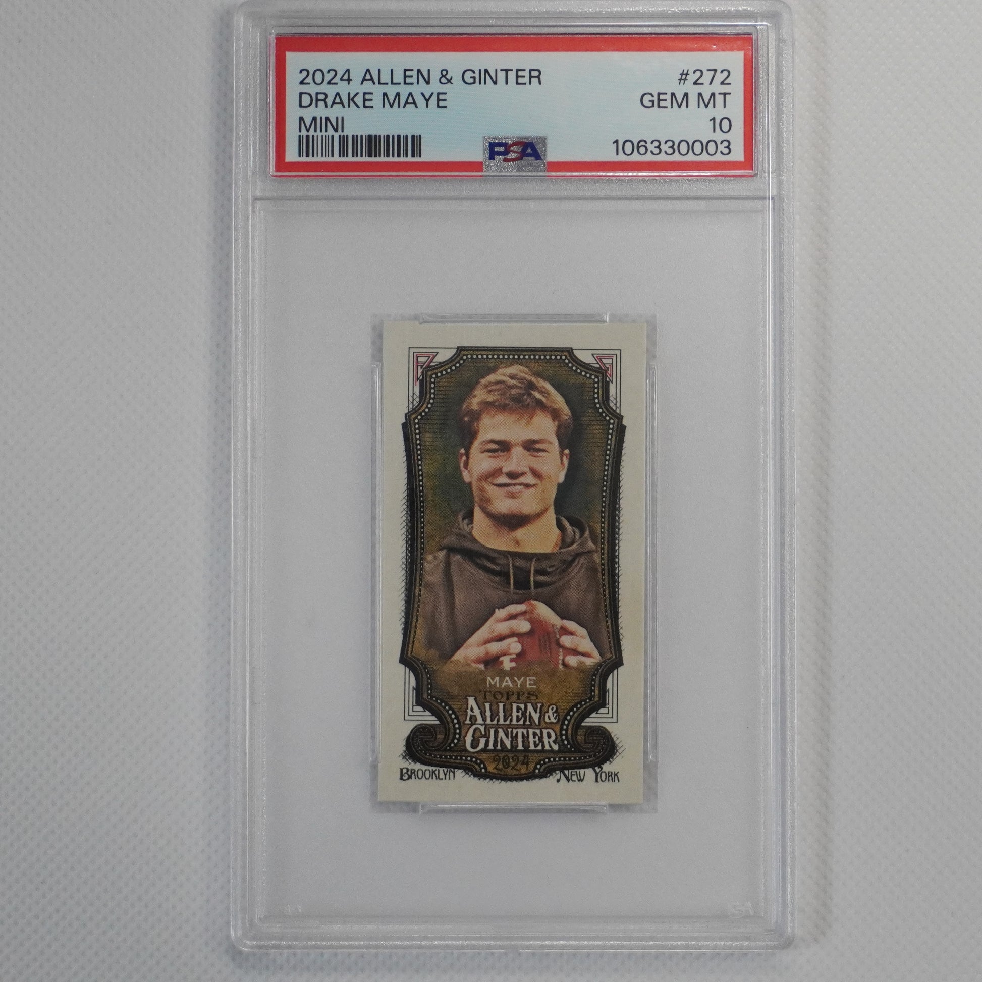2024 Topps Allen & Ginter #272 Drake Maye Mini PSA 10