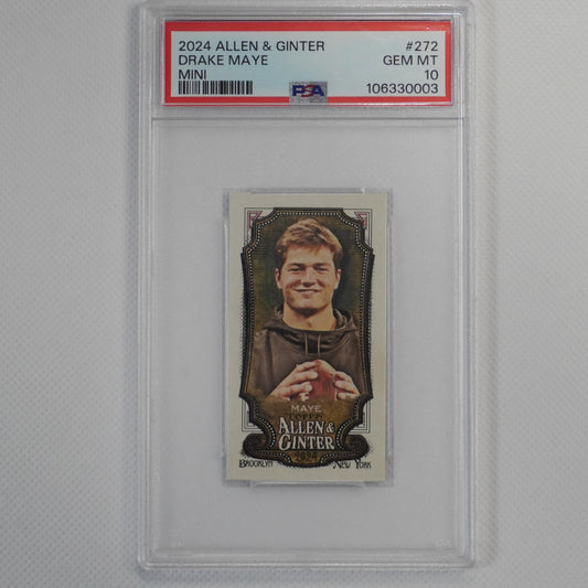 2024 Topps Allen & Ginter #272 Drake Maye Mini PSA 10