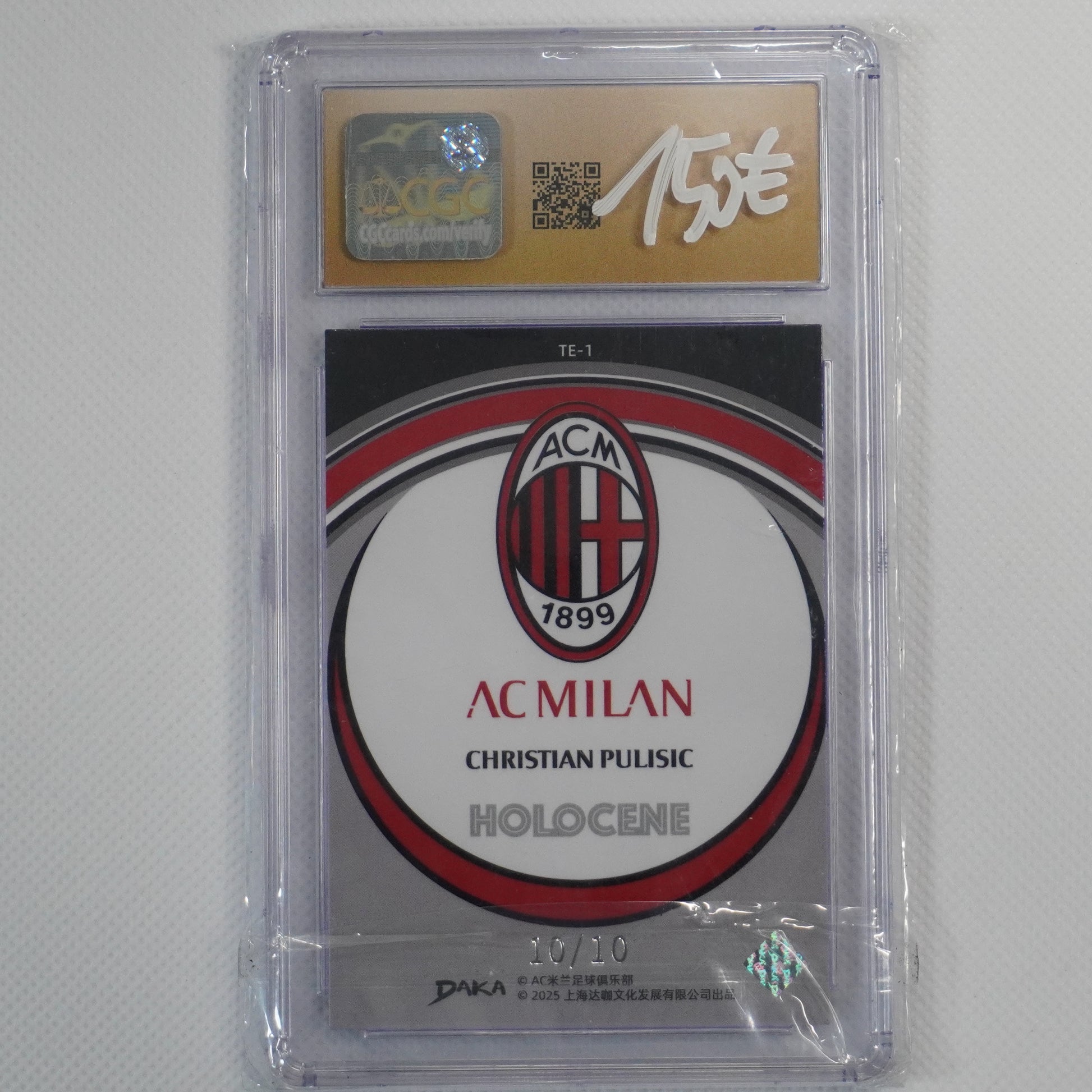 2024-25 Daka AC Milan One & Two #TE-1 Christian Pulisic Turbine #'d/10 CGC 10