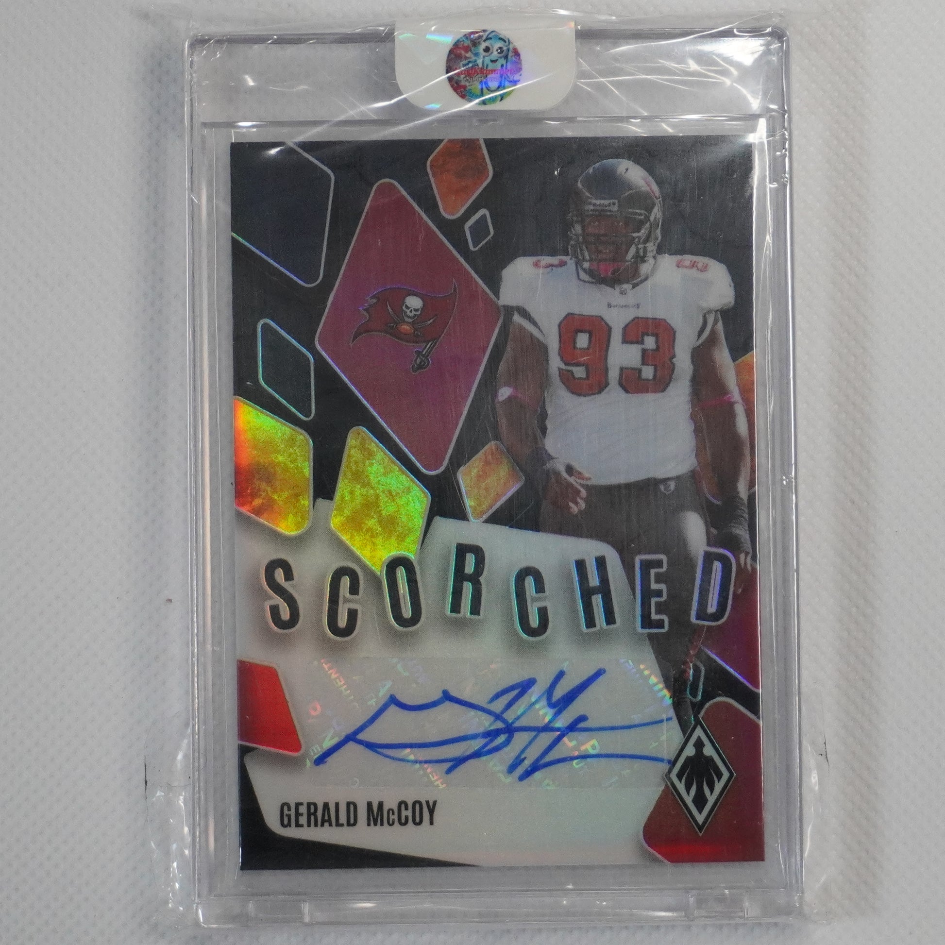 2025 Panini Phoenix #SCS-GMY Gerald McCoy Scorched Signatures Black Prizm #/1