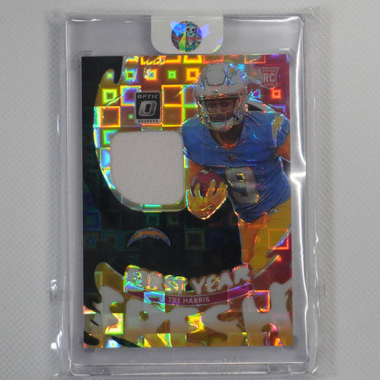 2025 Donruss Optic #FYFBH-THS Tre Harris Black Pandora #/25 Chargers