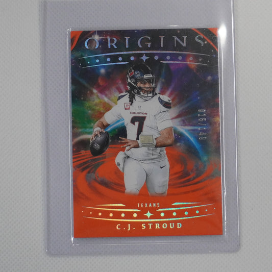 2025 Panini Origins #40 C.J. Stroud Orange #/149 Houston Texans SN