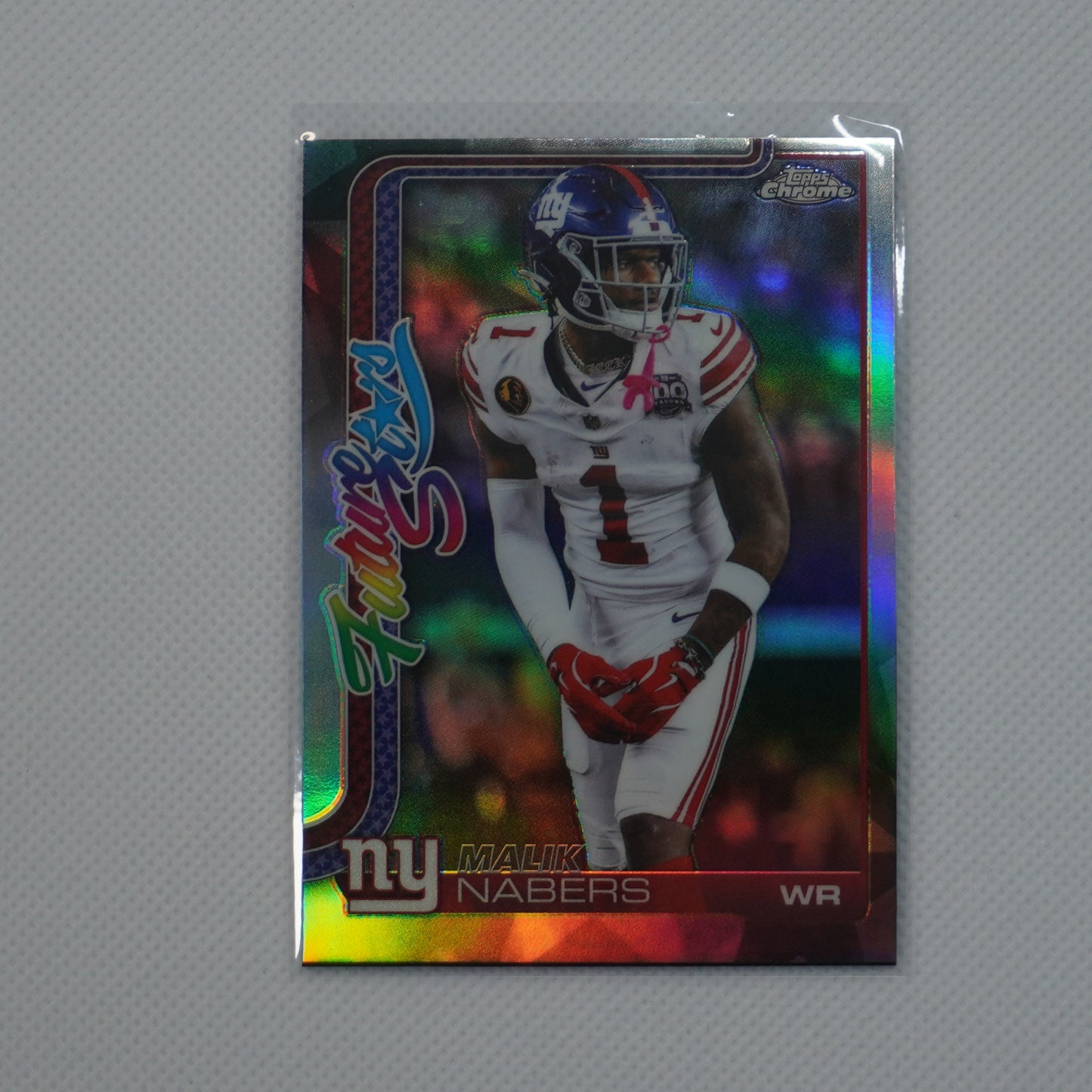 2025 Topps Chrome #FS-8 Malik Nabers Future Stars Refractor New York Giants