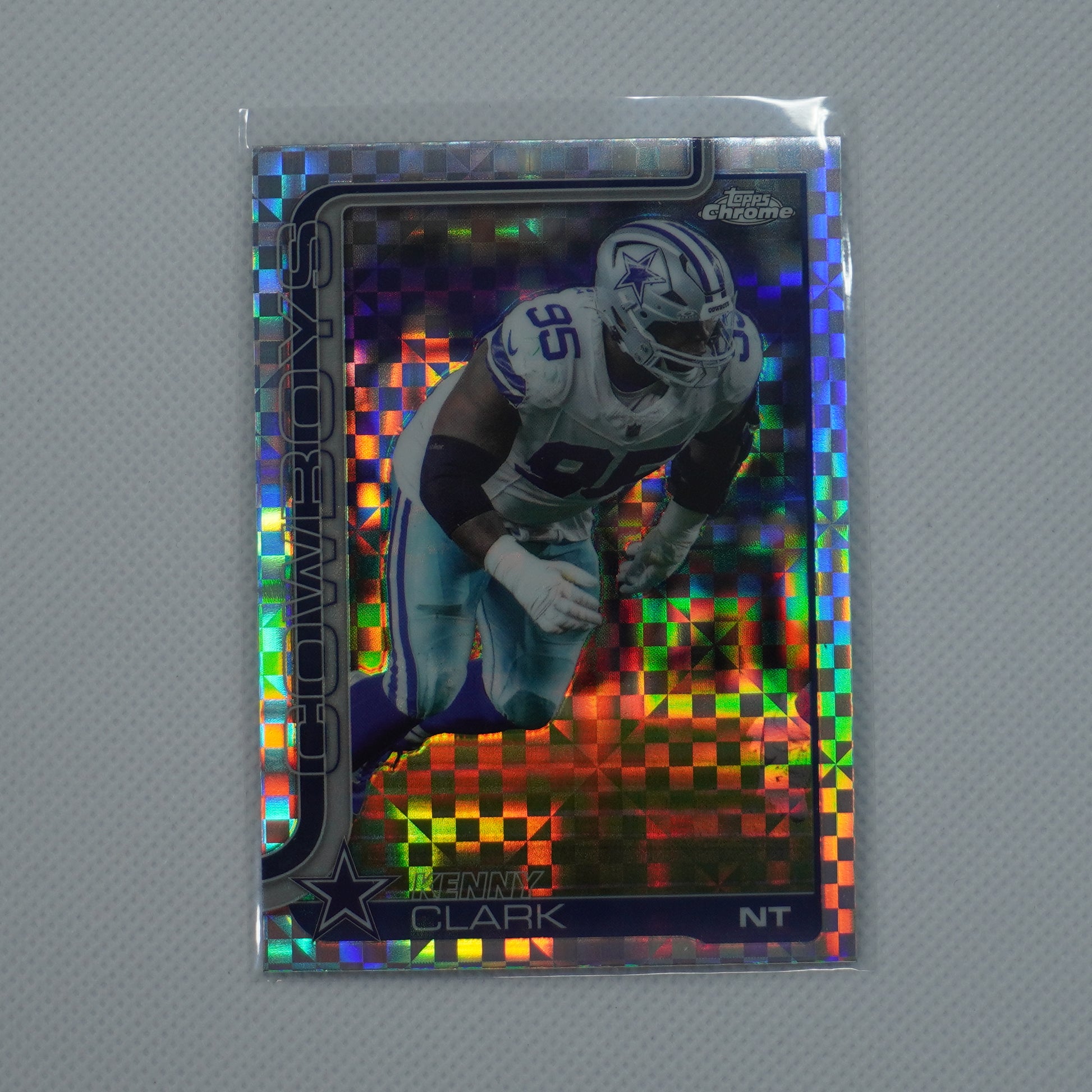 2025 Topps Chrome #73 Kenny Clark X-Fractor Dallas Cowboys