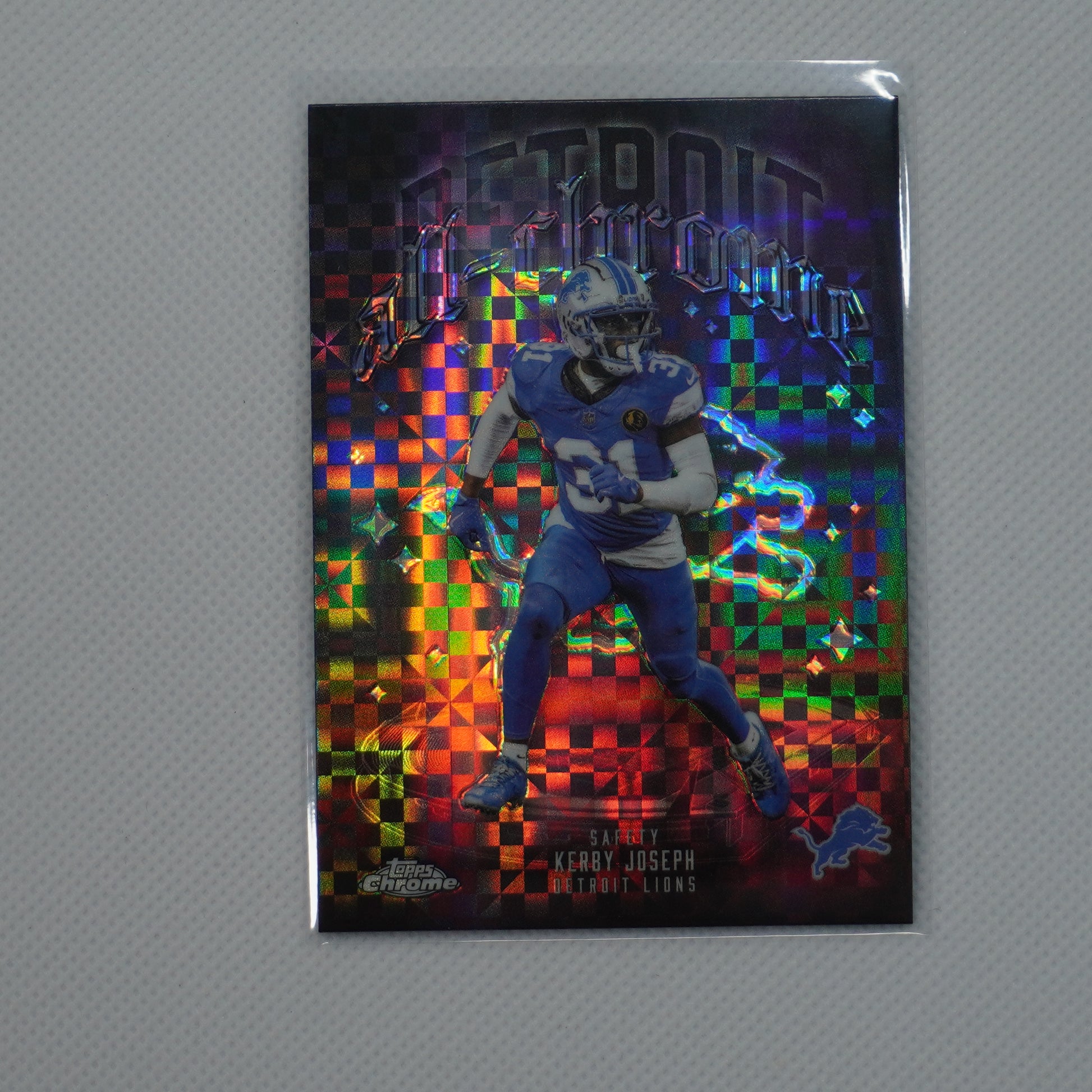 2025 Topps Chrome #ACT-23 Kerby Joseph All-Chrome Team X-Fractor Detroit Lions