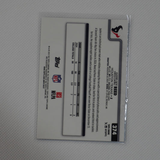 2025 Topps Chrome #374 Jaylen Reed Houston Texans RC