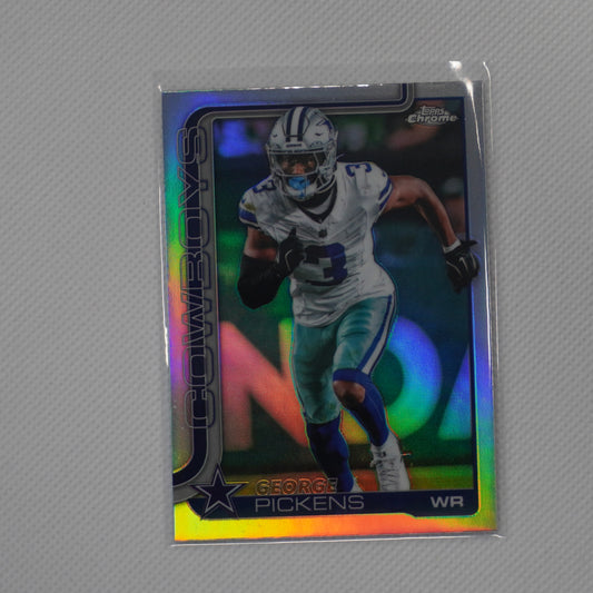 2025 Topps Chrome #80 George Pickens Refractor Dallas Cowboys