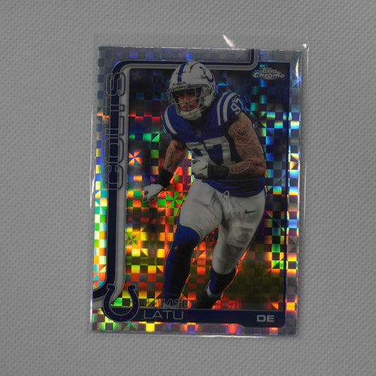 2025 Topps Chrome #128 Laiatu Latu X-Fractor Indianapolis Colts