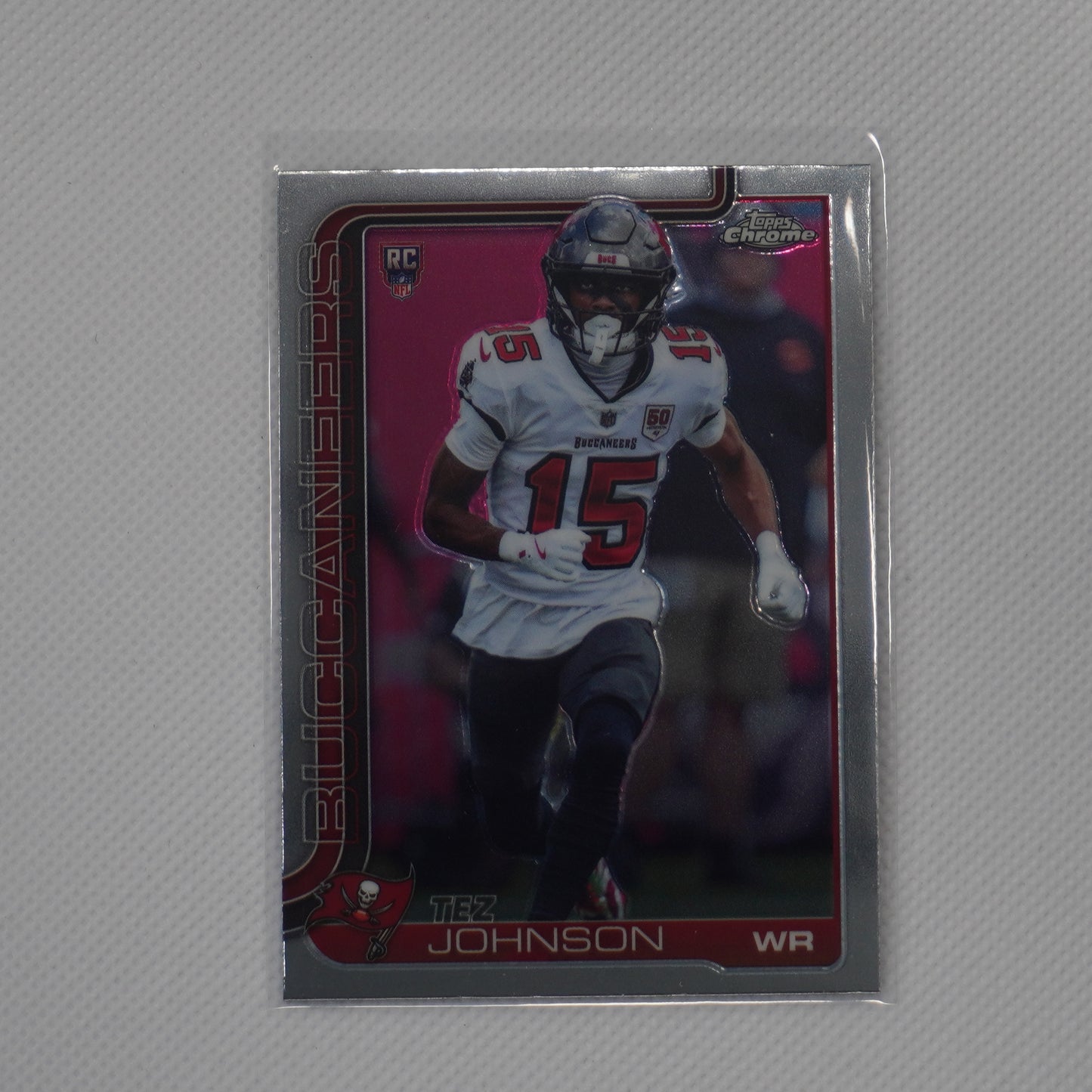 2025 Topps Chrome #342 Tez Johnson Tampa Bay Buccaneers RC