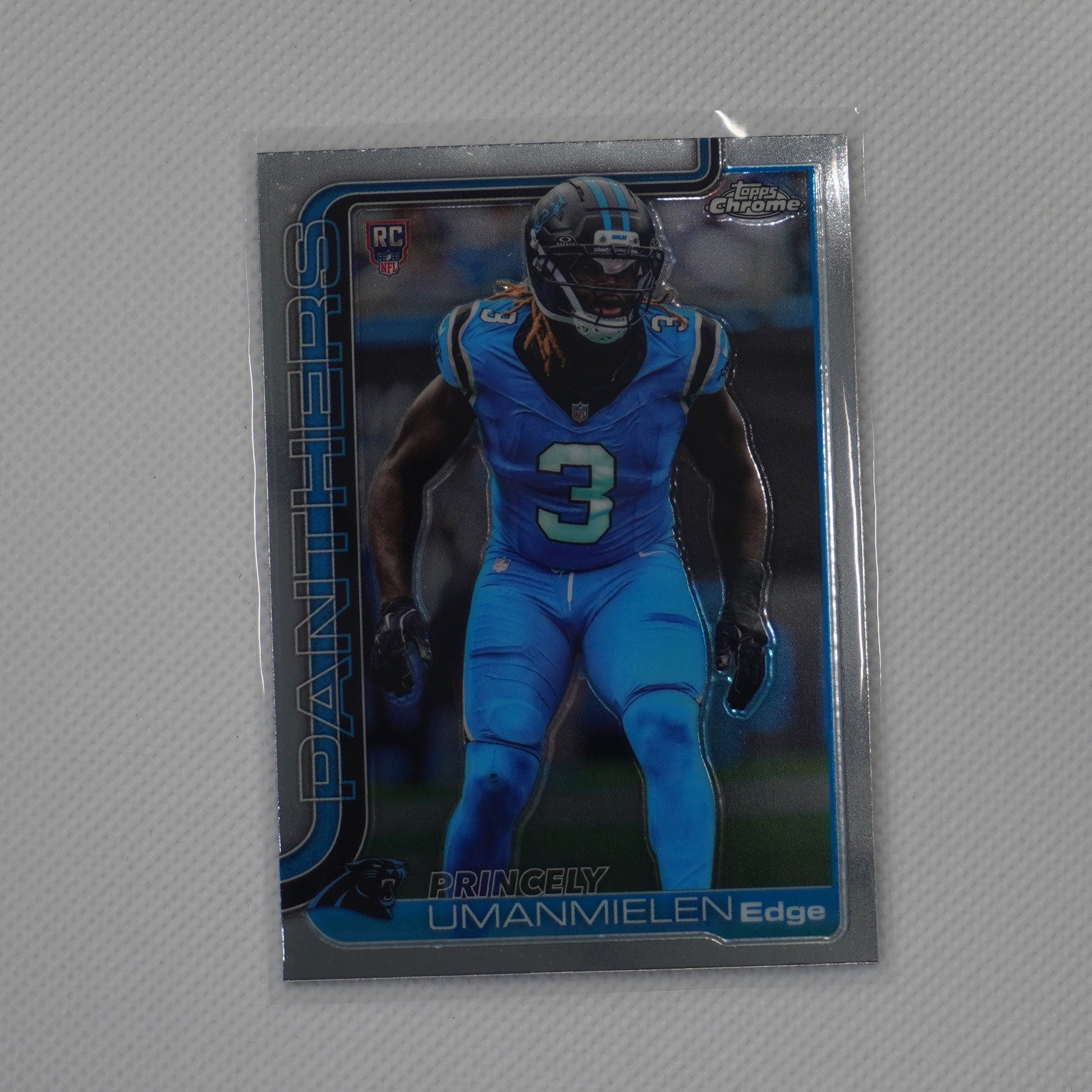2025 Topps Chrome #377 Princely Umanmielen Carolina Panthers RC