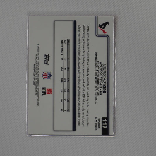 2025 Topps Chrome #117 Christian Kirk Hot Pink X-Fractor Houston Texans