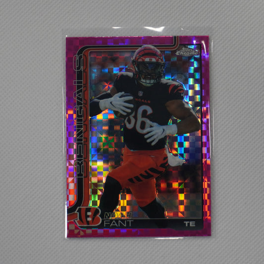 2025 Topps Chrome #274 Noah Fant Hot Pink X-Fractor Cincinnati Bengals