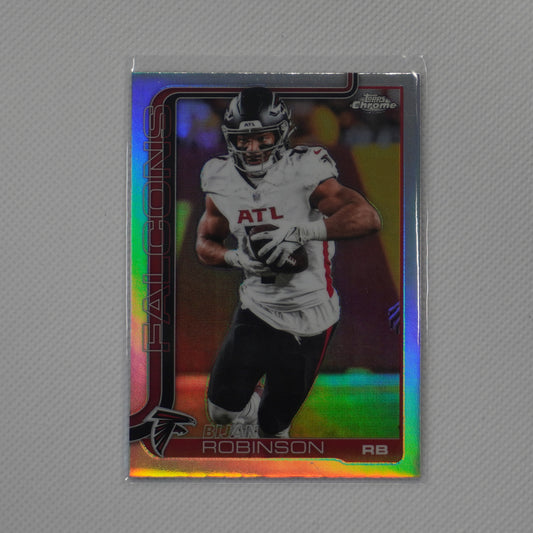 2025 Topps Chrome #16 Bijan Robinson Refractor Atlanta Falcons