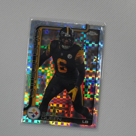 2025 Topps Chrome #260 Patrick Queen X-Fractor Pittsburgh Steelers