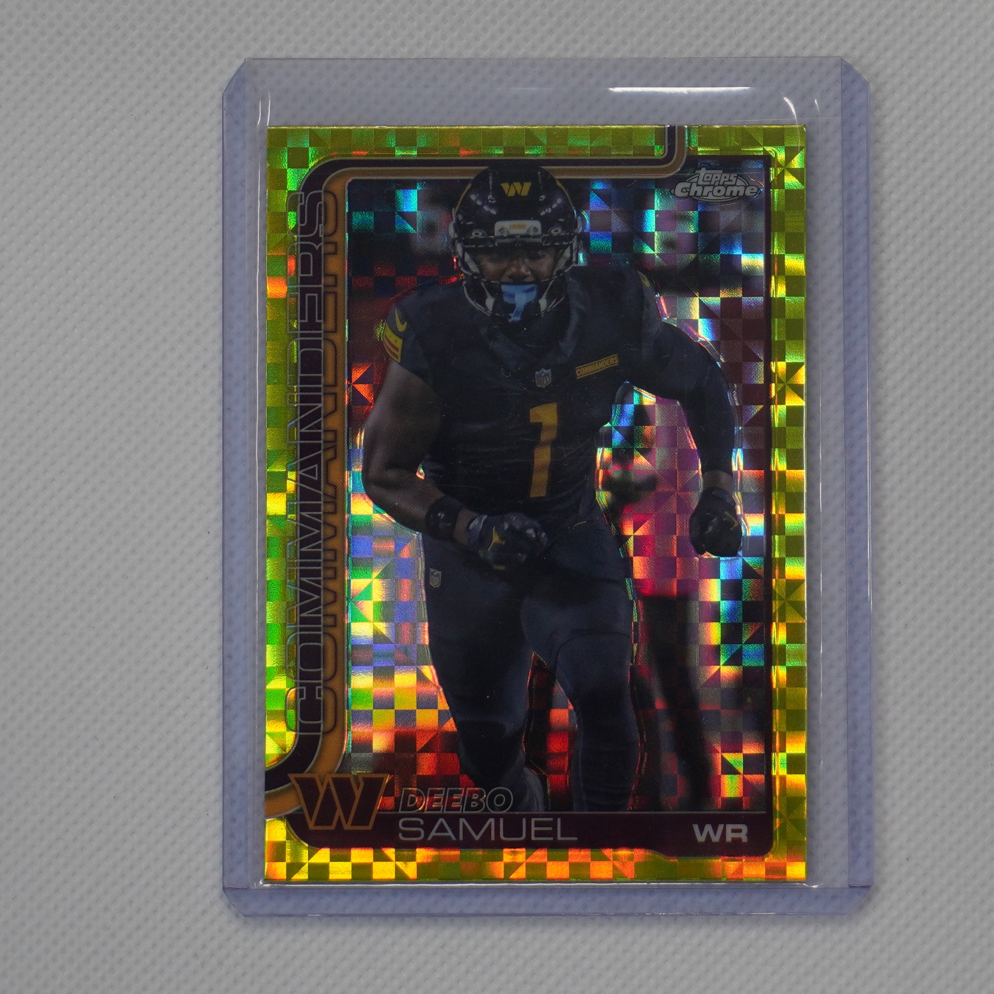 2025 Topps Chrome #294 Deebo Samuel Lime Green X-Fractor Washington Commanders