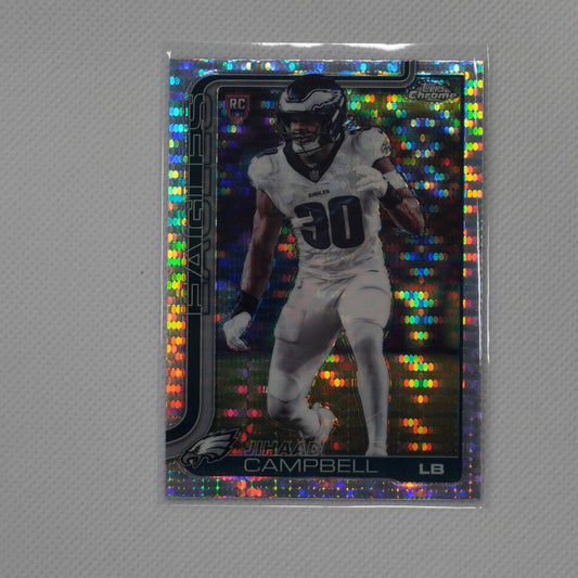 2025 Topps Chrome #366 Jihaad Campbell Pulsar Refractor Philadelphia Eagles RC