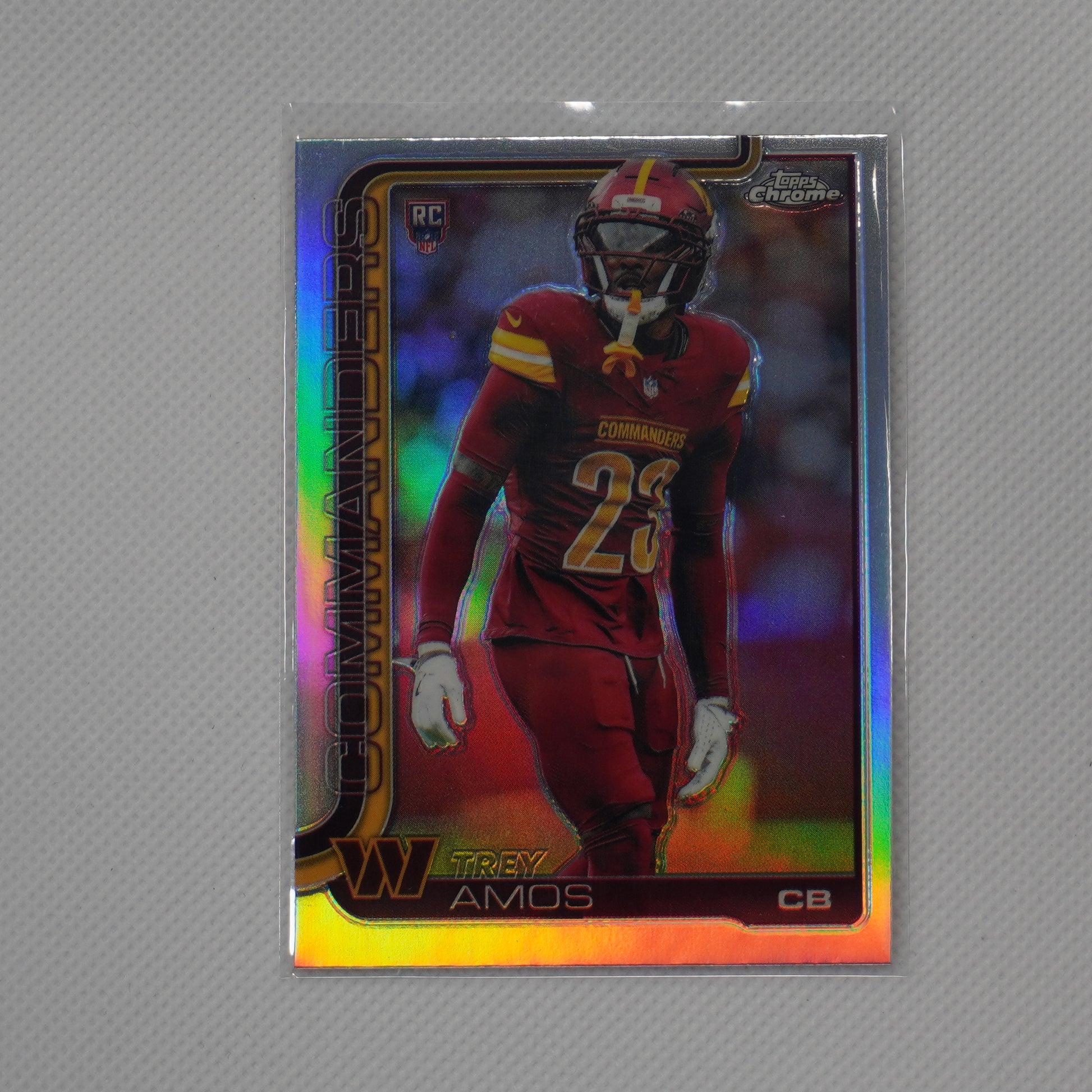 2025 Topps Chrome #371 Trey Amos Refractor Washington Commanders RC